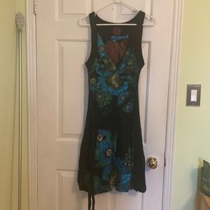 Summer dress with tie around waist.